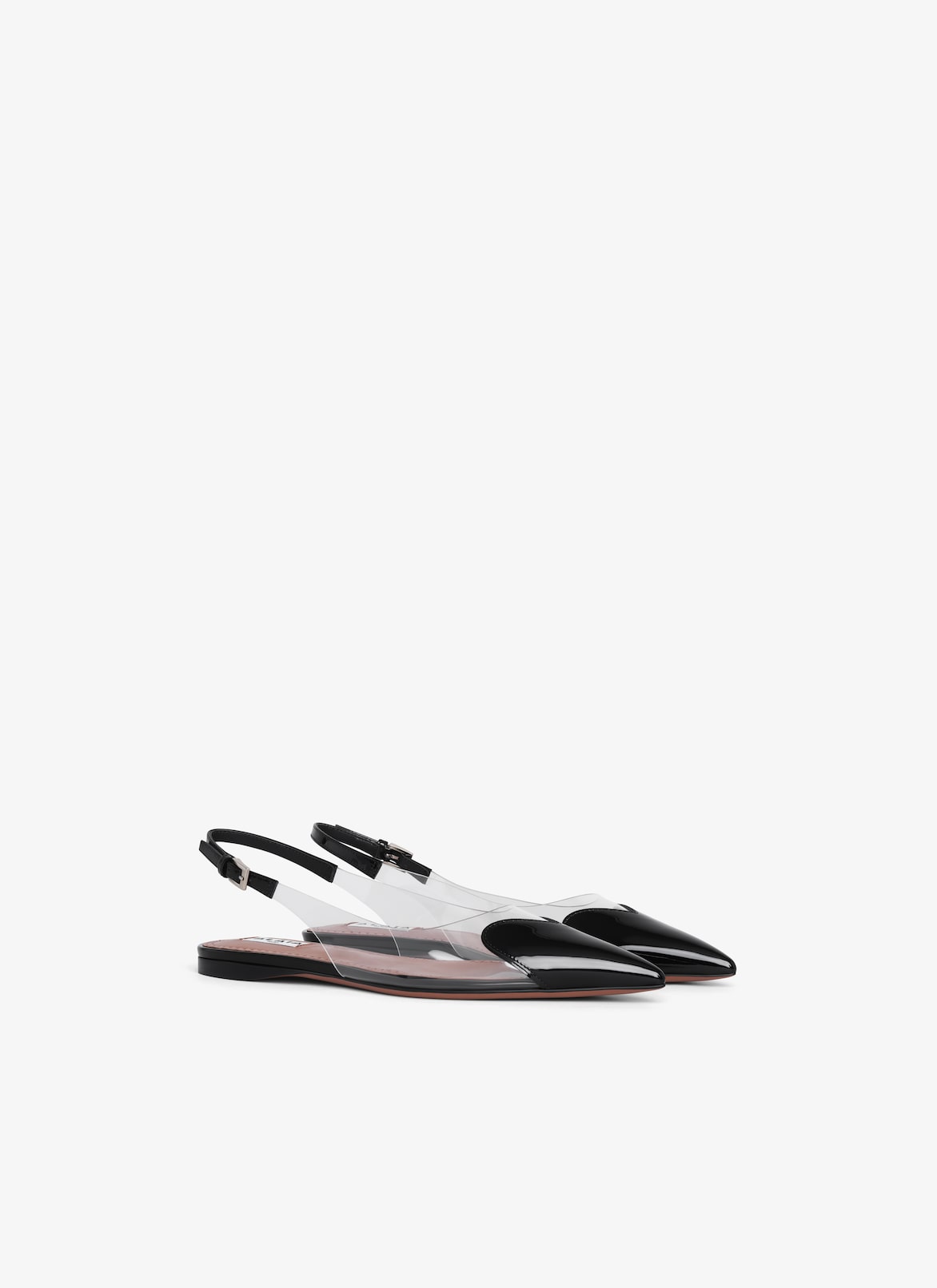 LE CŒUR FLAT SLINGBACKS IN PATENT CALFSKIN ALAÏA BLACK LE CŒUR FLAT SLINGBACKS IN PATENT CALFSKIN